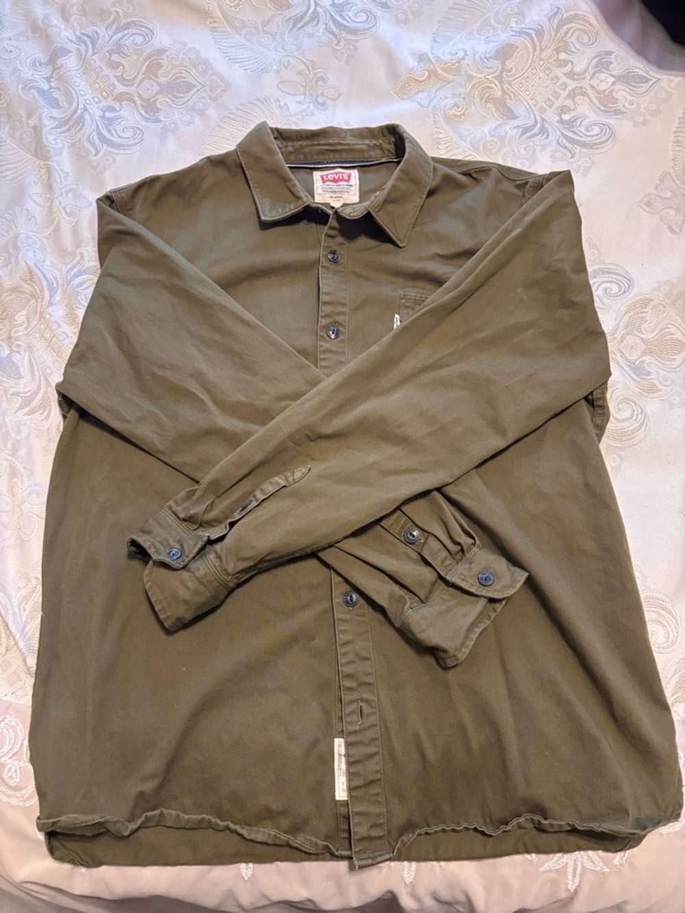 Levi's Olive Utility Shirt with Red Label